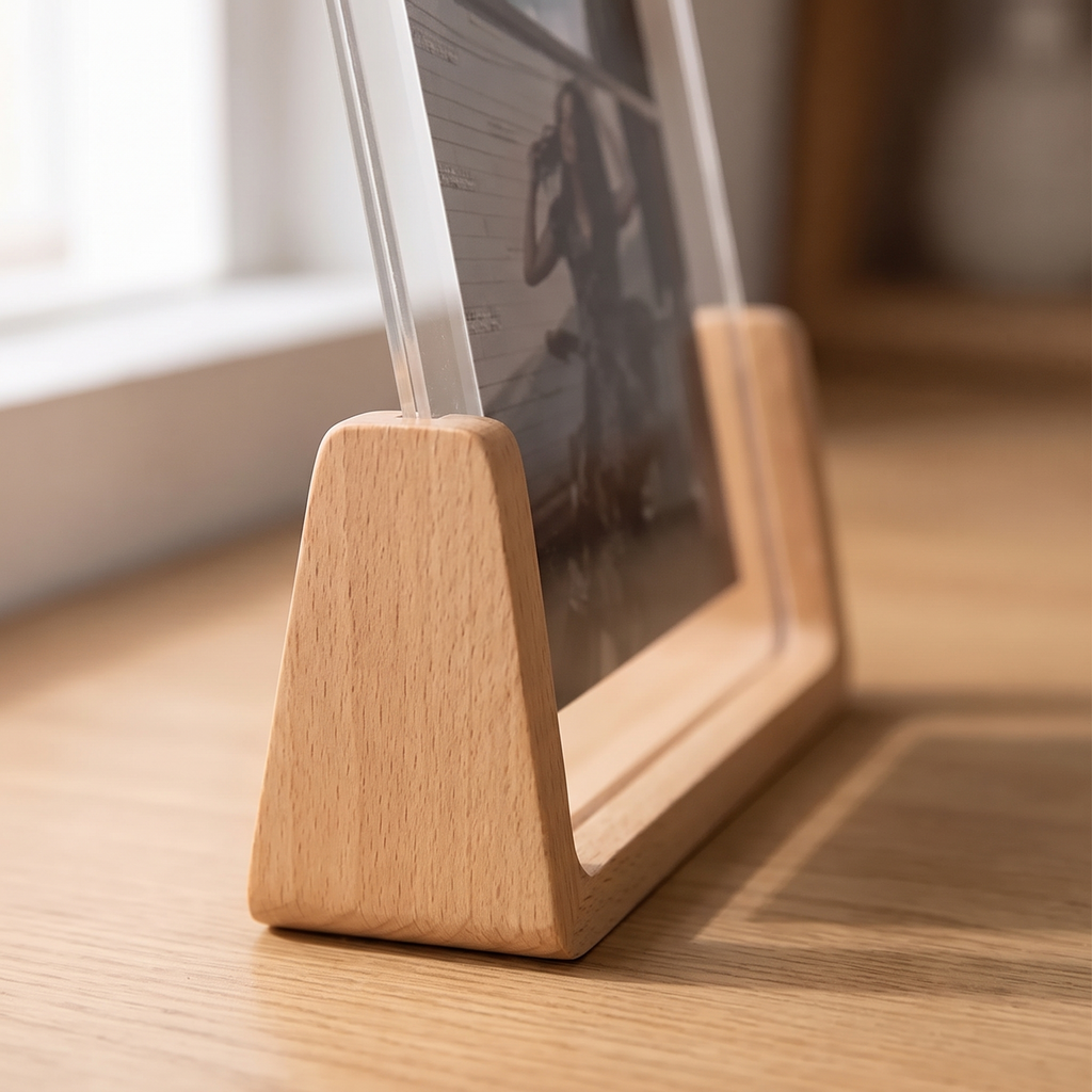 Halden Wooden U Photo Frame close up detail