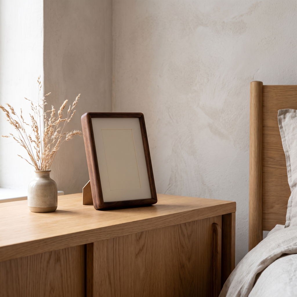 Stralsund Solid Wood Photo Frame in a room