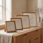 Roskilde Square Teak Frame in a room