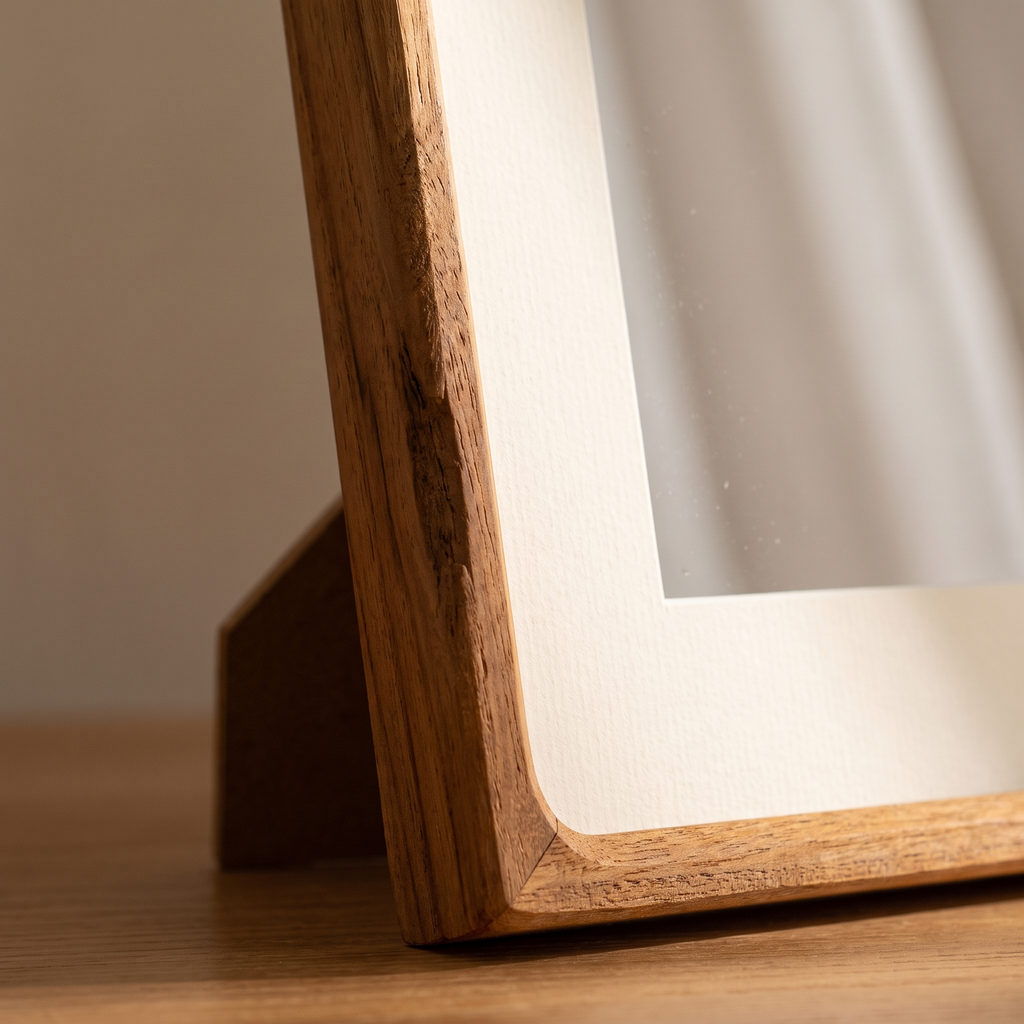 Roskilde Square Teak Frame close up detail