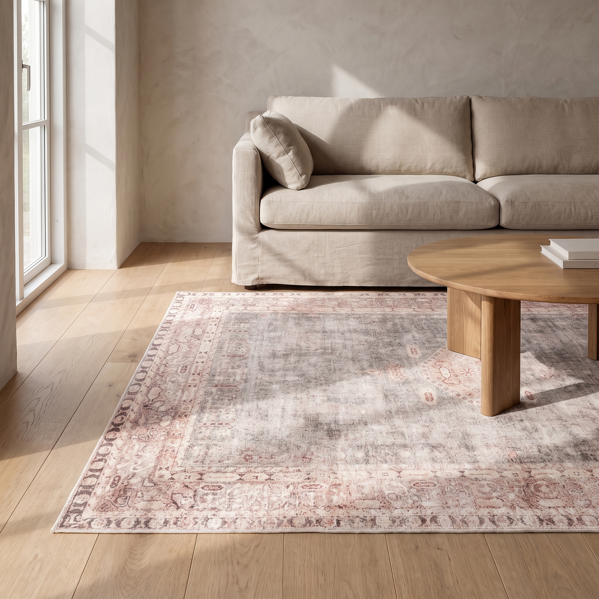 Konstanz Faded Vintage Rug in a room