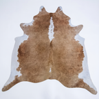 Lysekil Faux Cowhide Rug, Tan on white