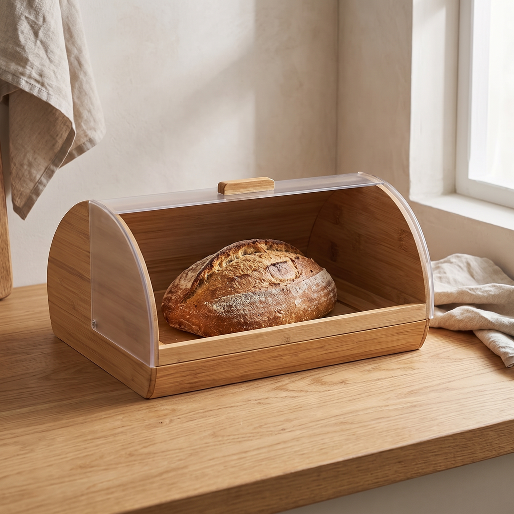 Wurzburg Bamboo Bread Bin in a room