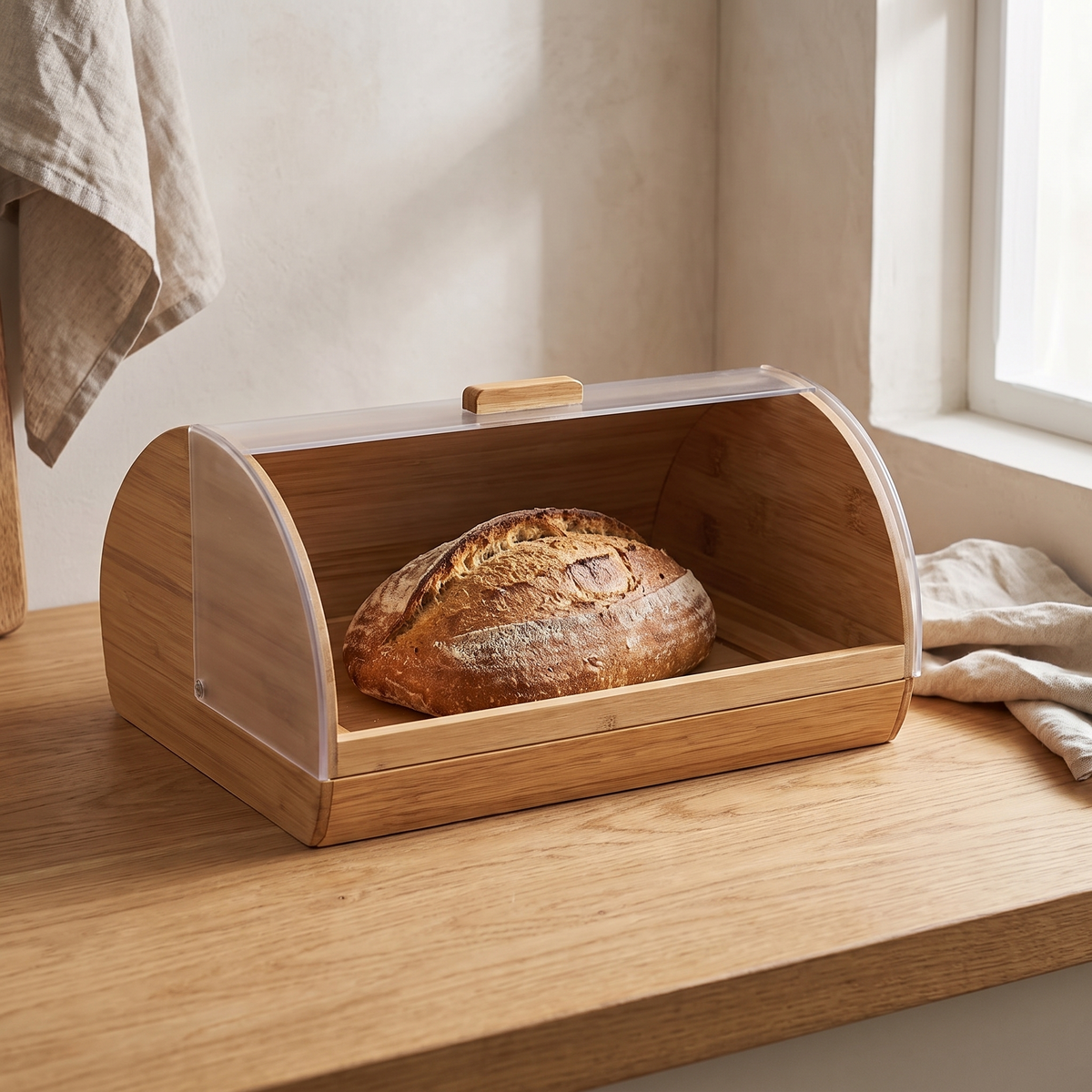 Wurzburg Bamboo Bread Bin in a room