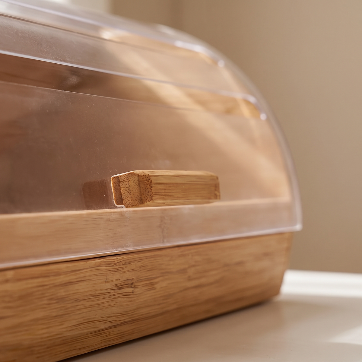 Wurzburg Bamboo Bread Bin close up detail