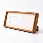 Larvik Panoramic Photo Frame, Teak on white