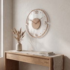 Tonsberg Clear Acrylic Wall Clock in a room