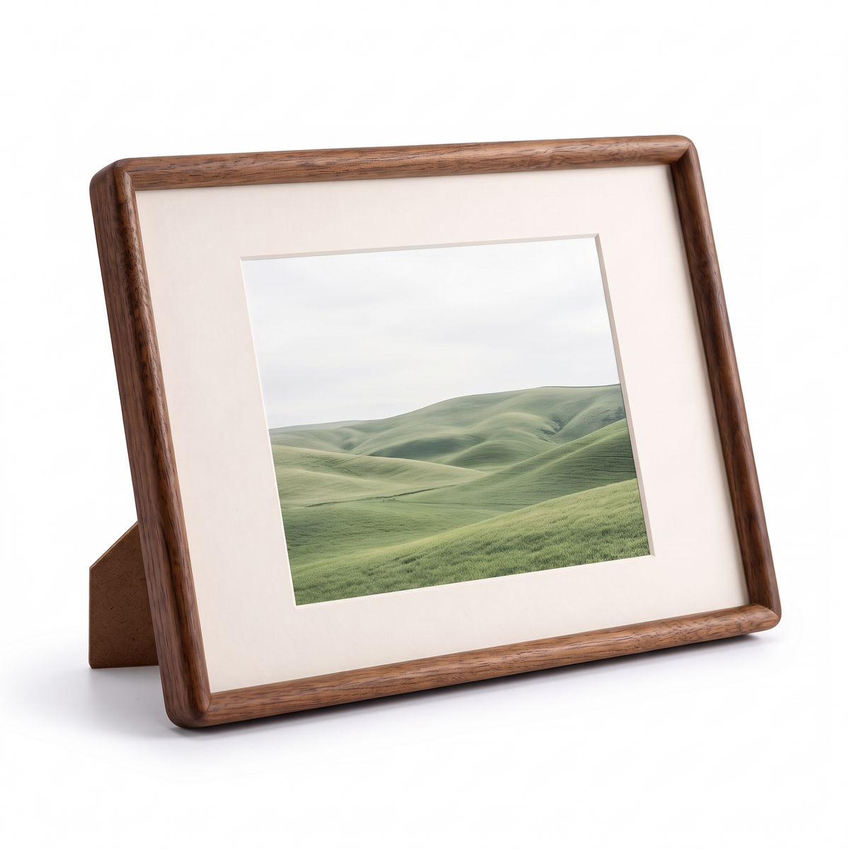 Stralsund Solid Wood Photo Frame, Teak on white