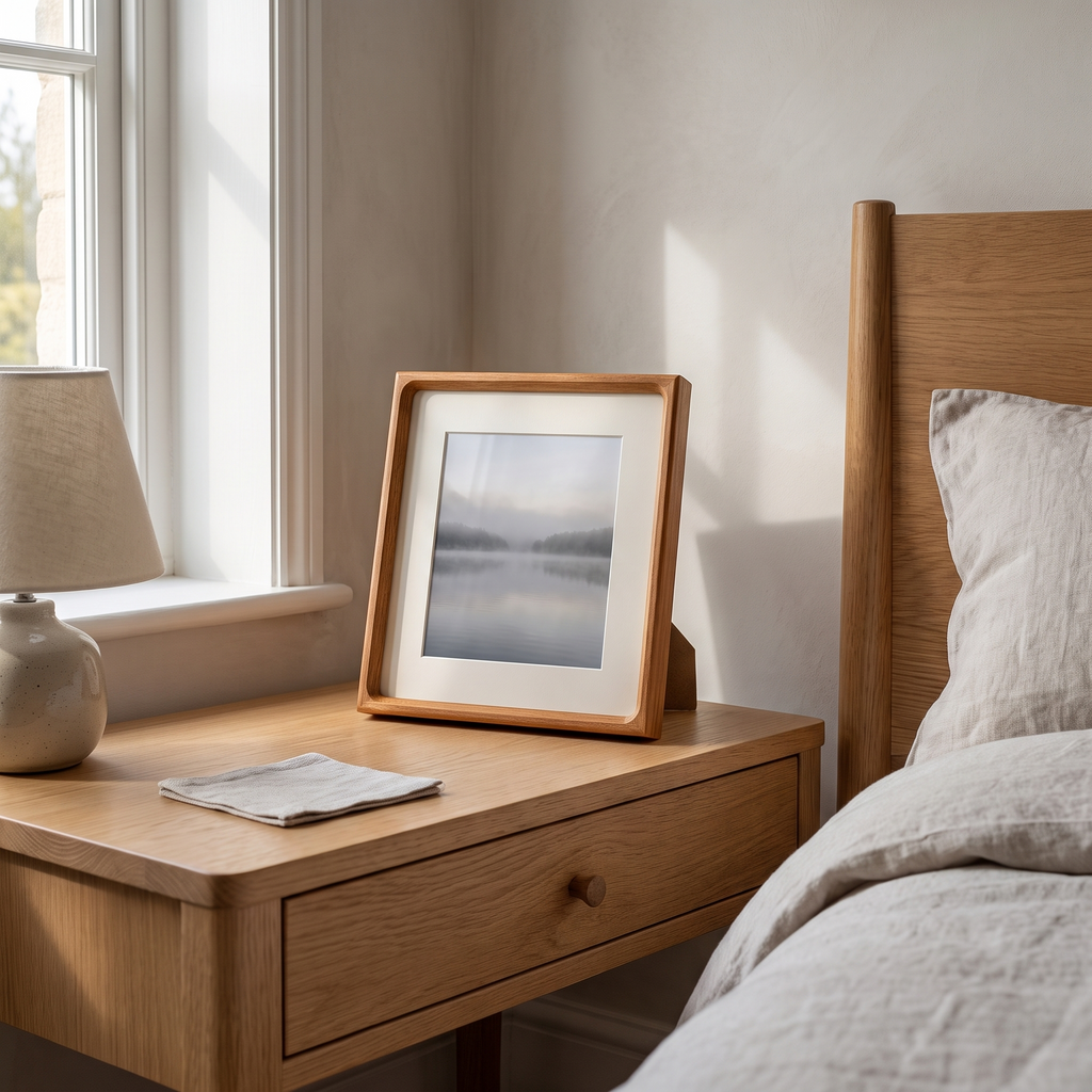 Roskilde Square Teak Frame in a room