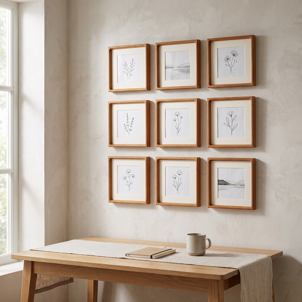 Roskilde Square Teak Frame in a room
