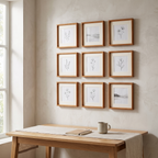 Roskilde Square Teak Frame in a room
