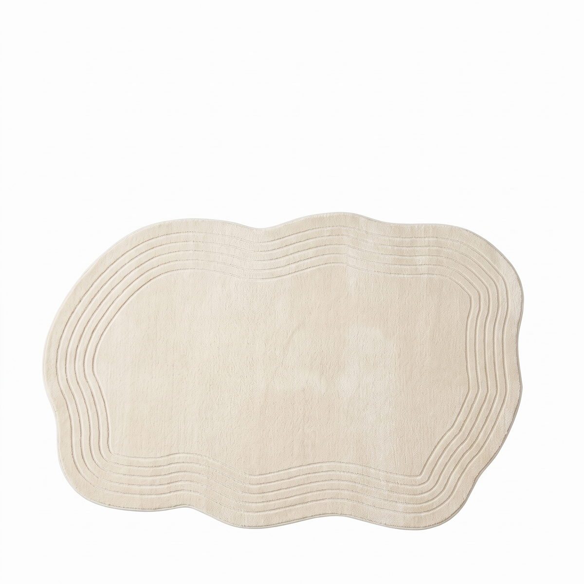 Skanor cloud rug, cream waves