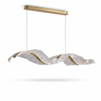 Binz wave pendant light, gold edge