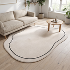 Skanor cloud rug in a living room