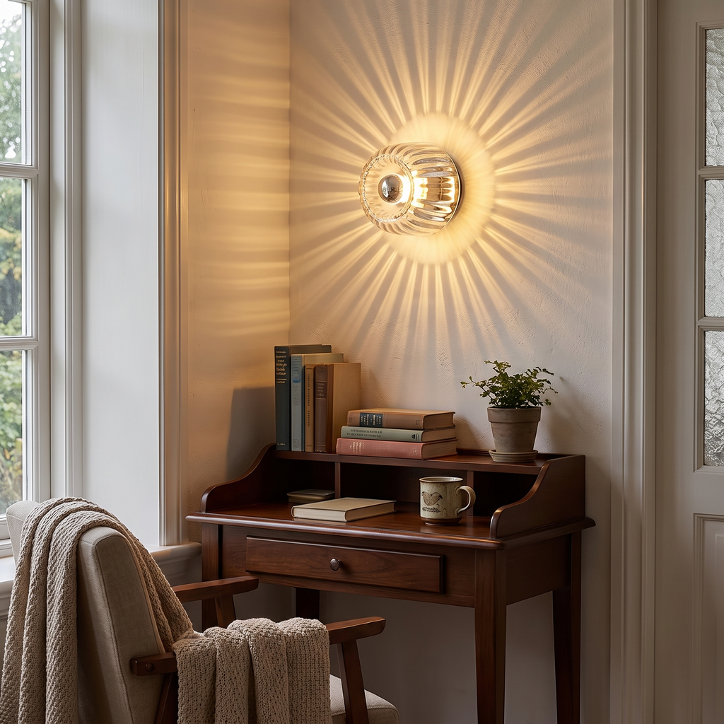 Lidkoping wall light above a desk