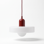 Rendsburg two tone glass pendant, wine and white