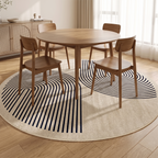 Fano rug under a round dining table