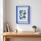 Kalundborg blue frame above a desk