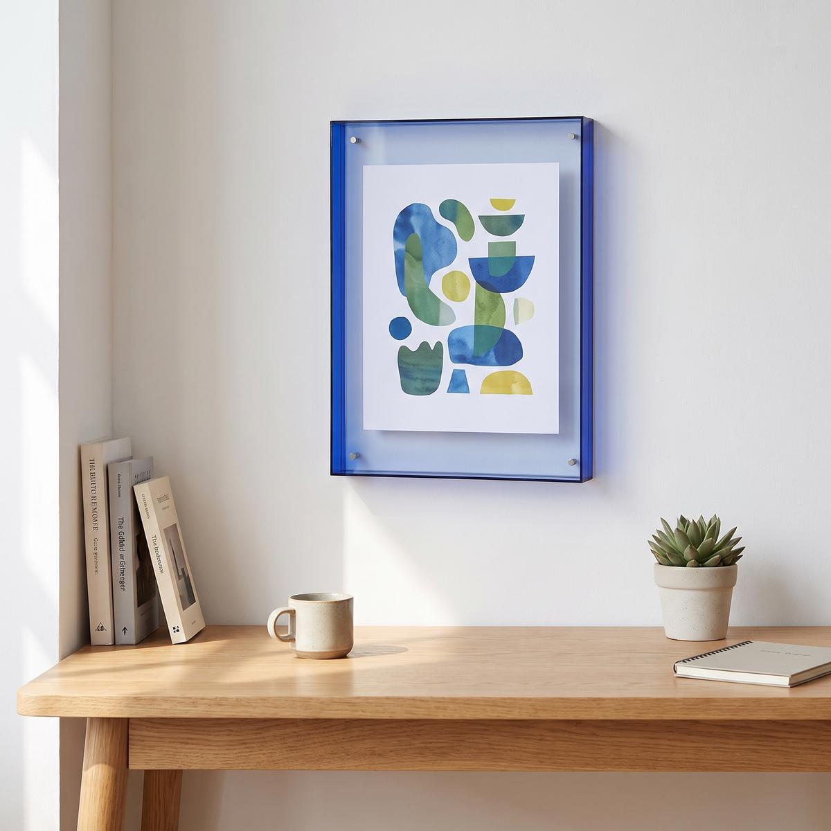 Kalundborg blue frame above a desk