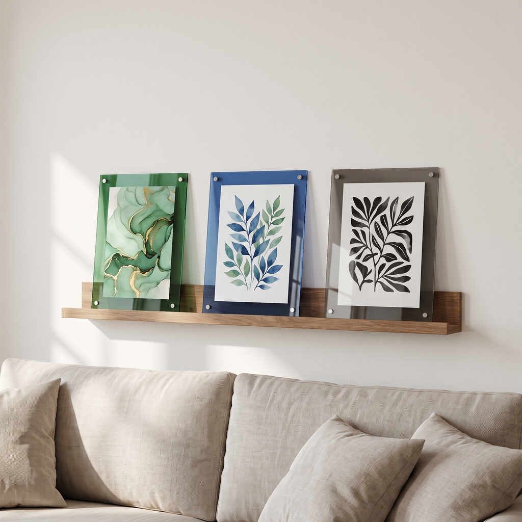 Kalundborg frames on a picture ledge