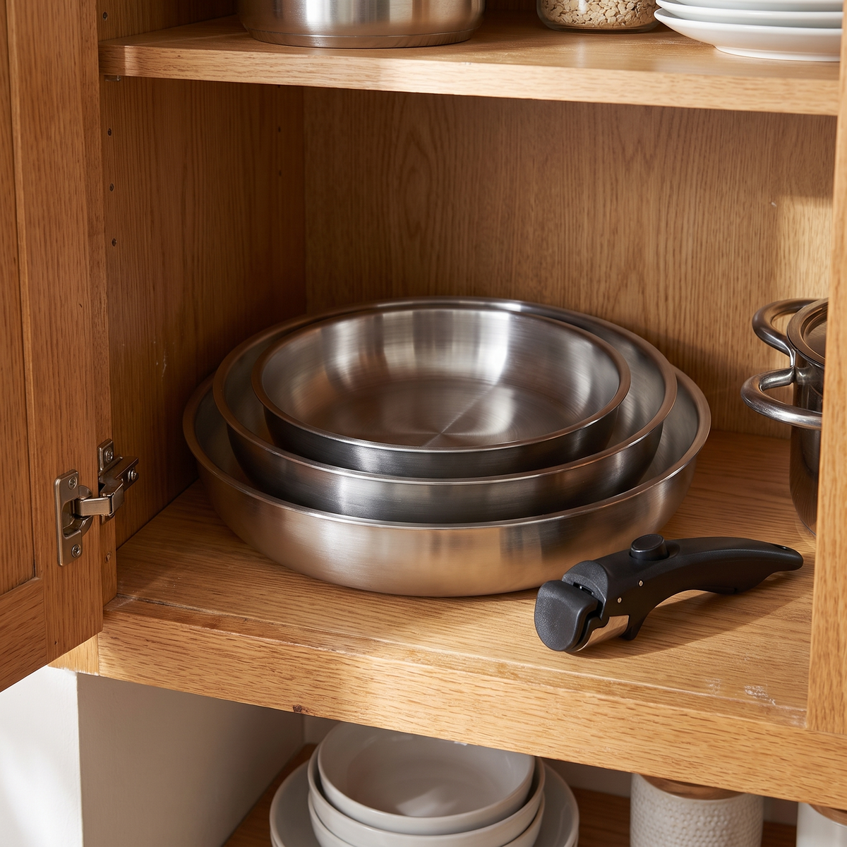 Wetzlar pans stored in a cupboard