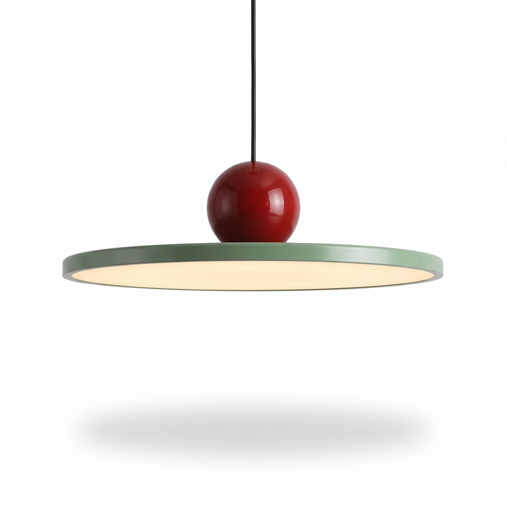 Vadstena flat disc pendant, sage green