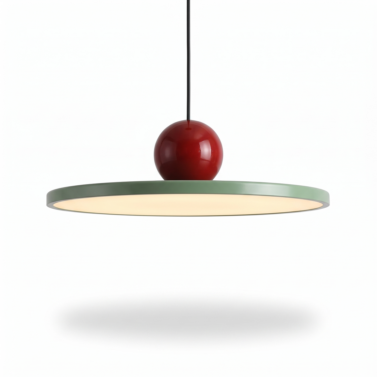 Vadstena flat disc pendant, sage green