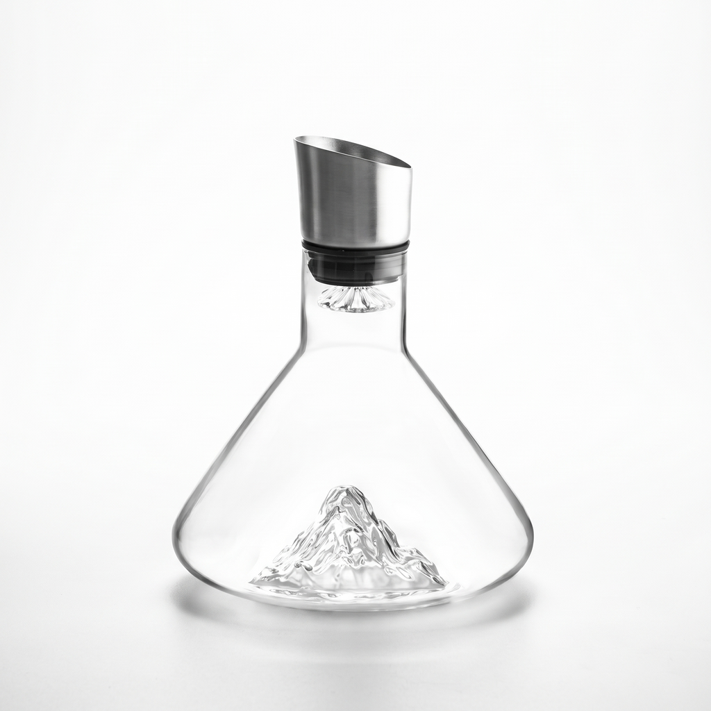 Alingsas iceberg glass decanter, clear