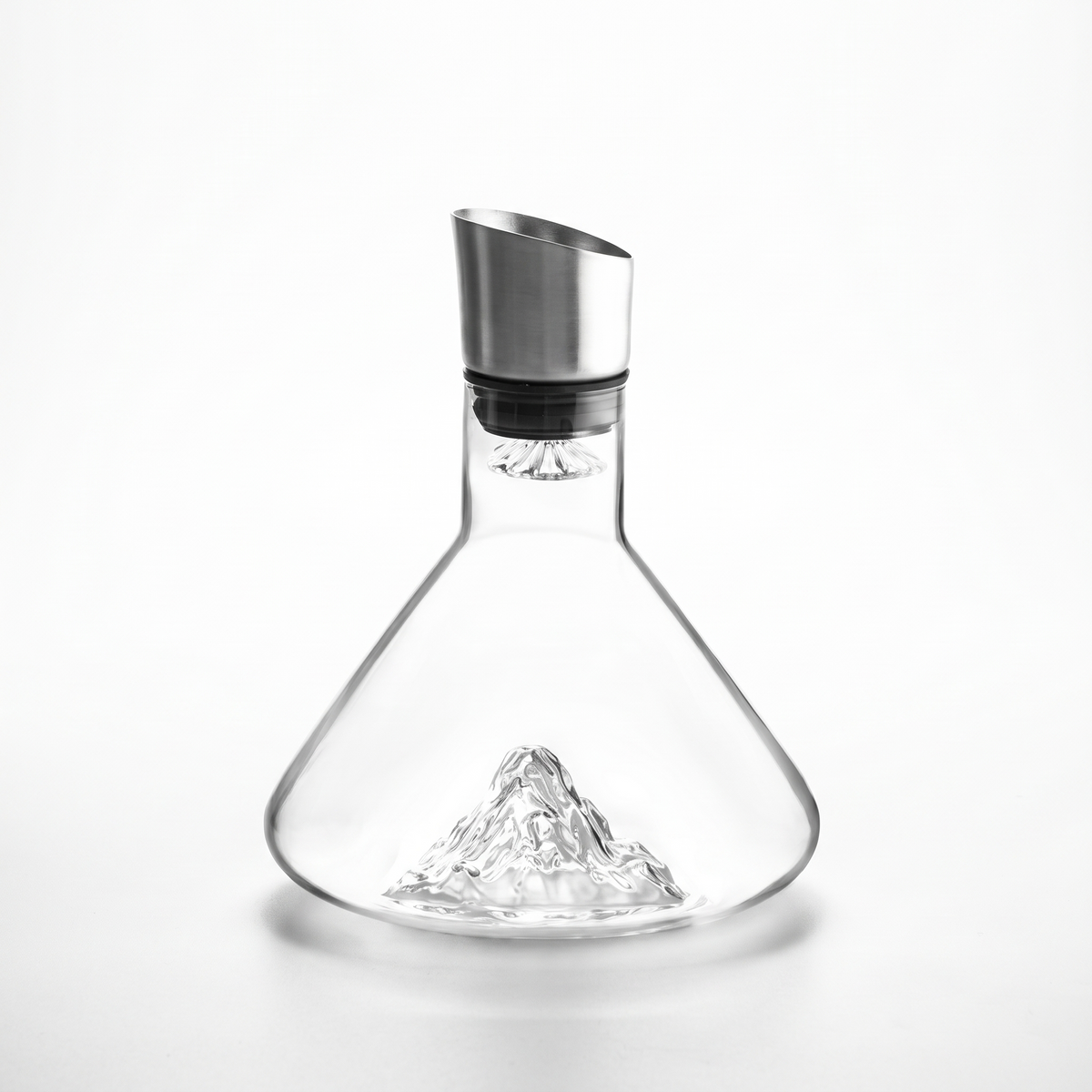 Alingsas iceberg glass decanter, clear