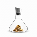 Alingsas glass decanter with gold mountain