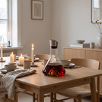 Alingsas gold mountain decanter on a dining table