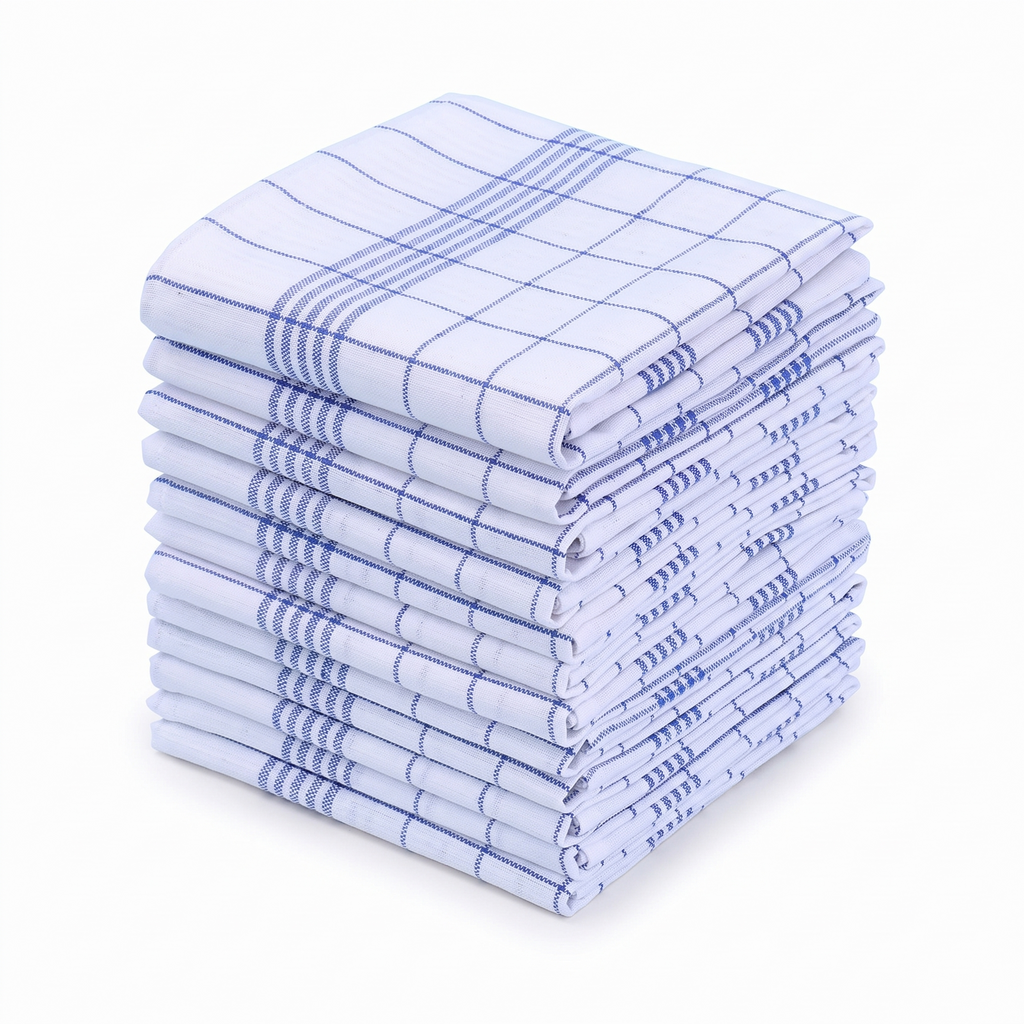 Gudhjem cotton tea towels, blue