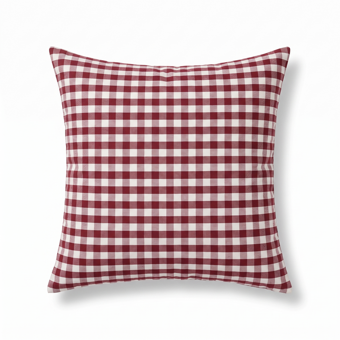 Laholm cushion cover, burgundy gingham