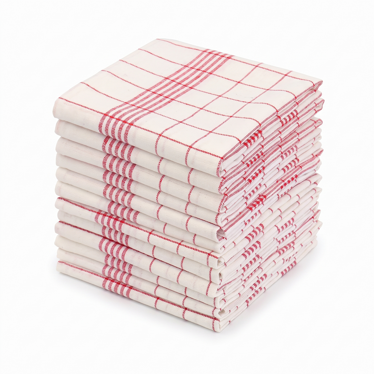 Gudhjem cotton tea towels, red