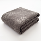 Ostersund cotton waffle throw, dark grey
