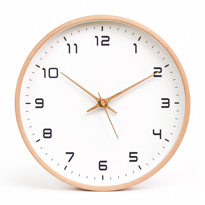 Gutersloh wooden wall clock, light wood