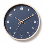 Gutersloh wooden wall clock, blue face