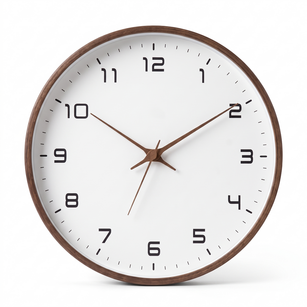 Gutersloh wooden wall clock, dark wood