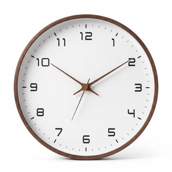 Gutersloh wooden wall clock, dark wood