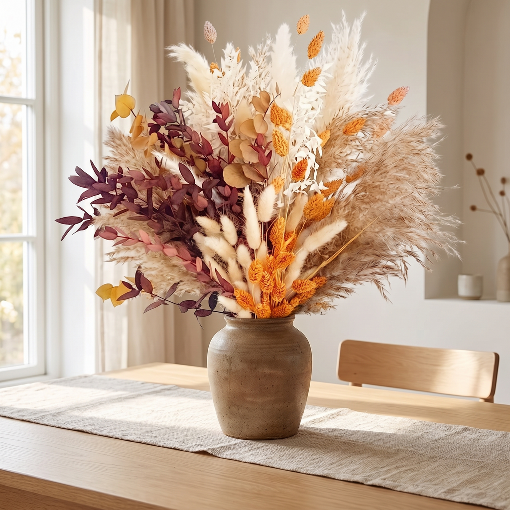 Juist autumn bouquet on a dining table