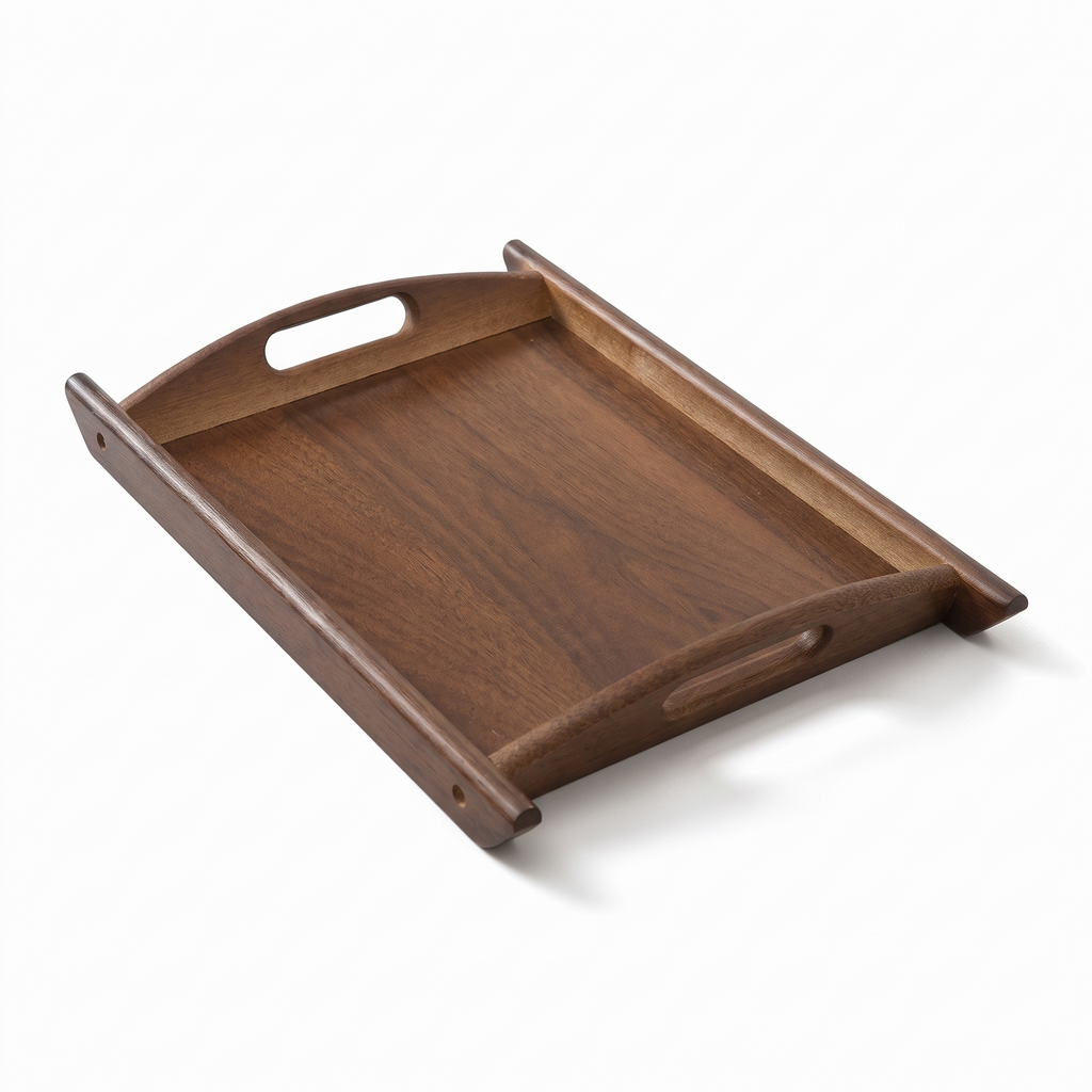 Tonder walnut colour bamboo serving tray