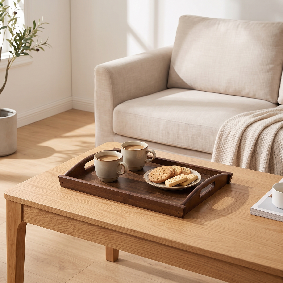 Tonder tray on a coffee table