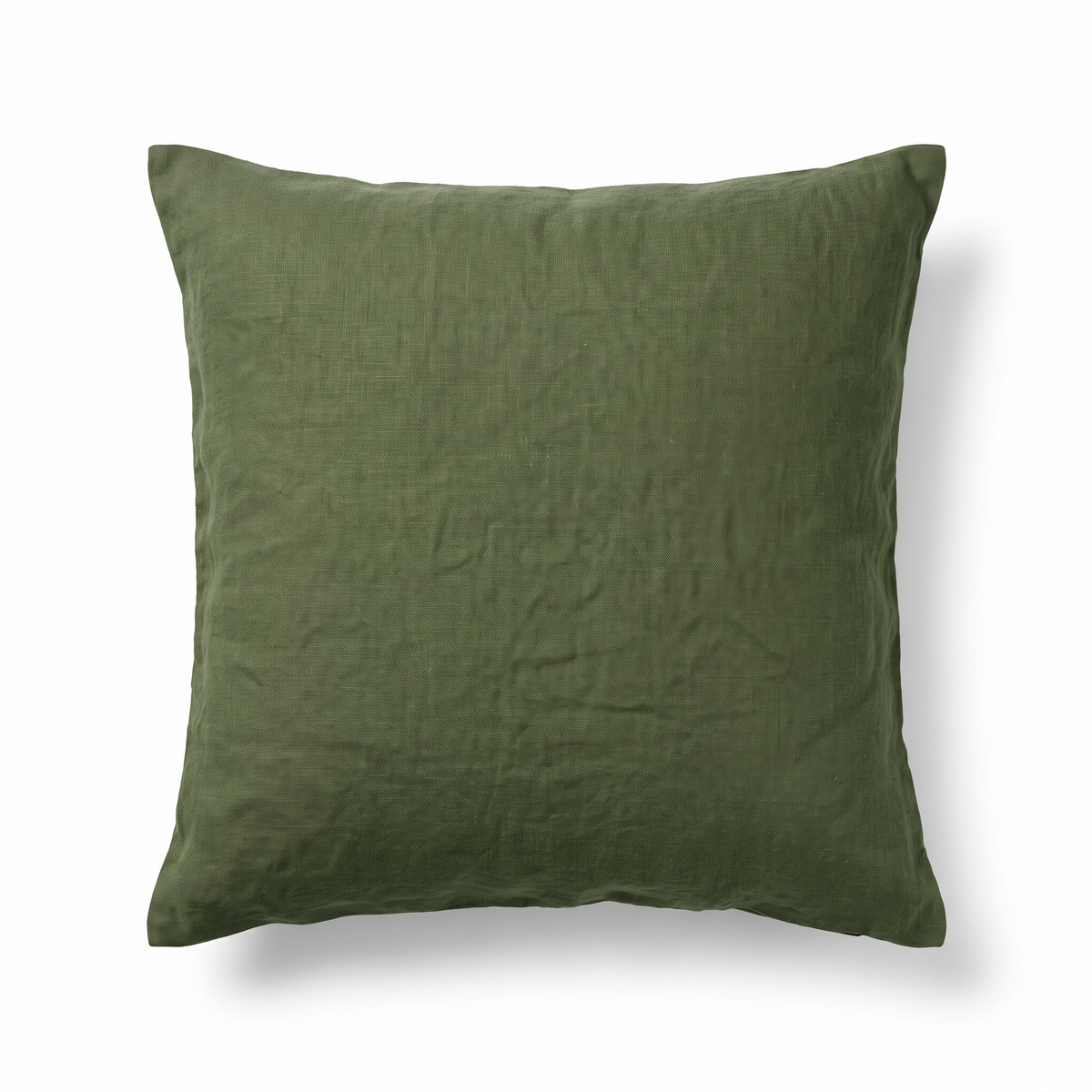 Ljungby linen cushion cover, moss green