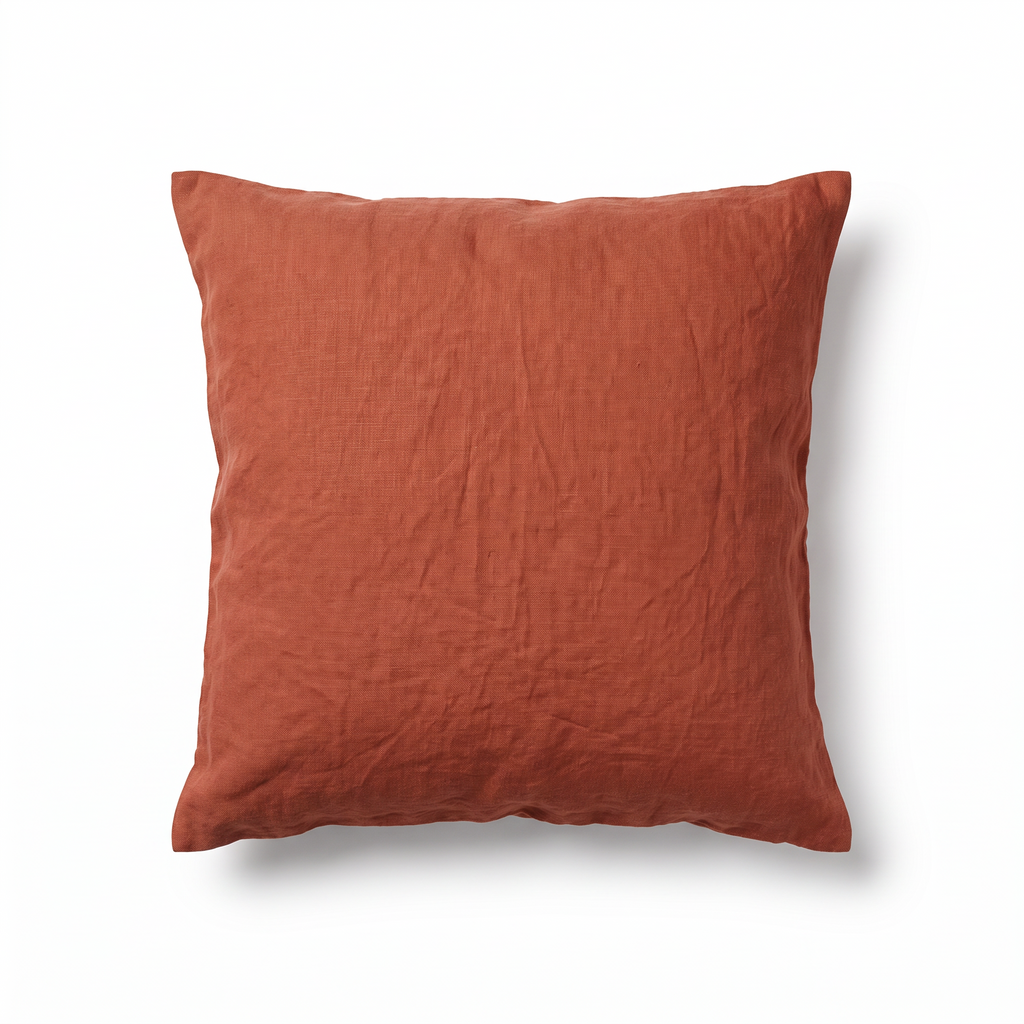 Ljungby linen cushion cover, rust red