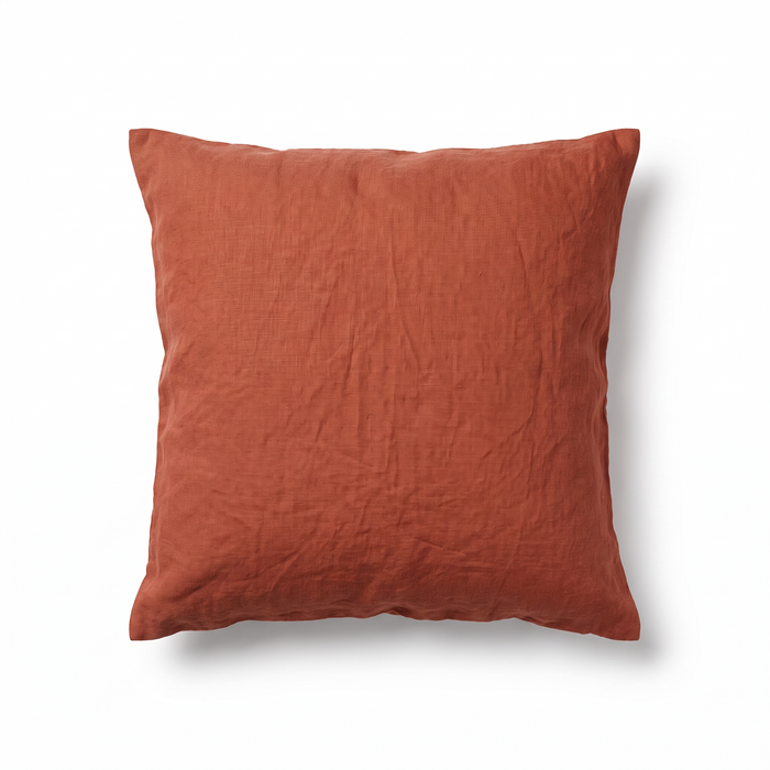 Ljungby linen cushion cover, rust red