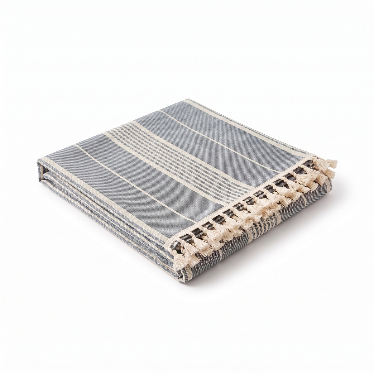 Marstrand striped tablecloth, grey blue