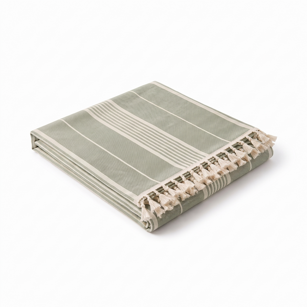 Marstrand striped tablecloth, sage green