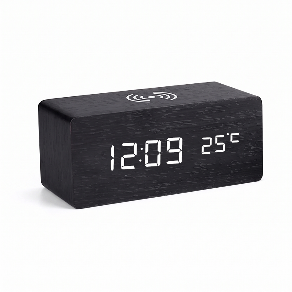 Verden wireless charging clock in black