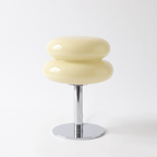 Detmold glass mushroom lamp in cream