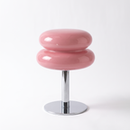 Detmold glass mushroom lamp in pink